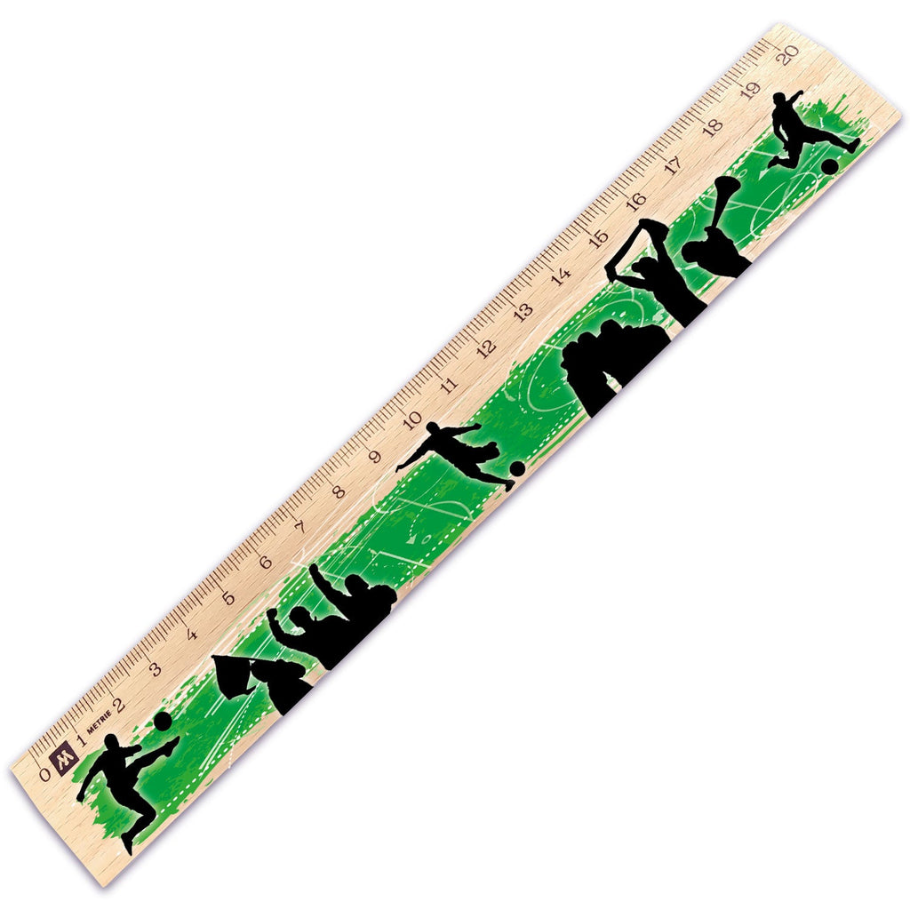 Lineal zur Einschulung im Fußball Design für Kinder aus Holz