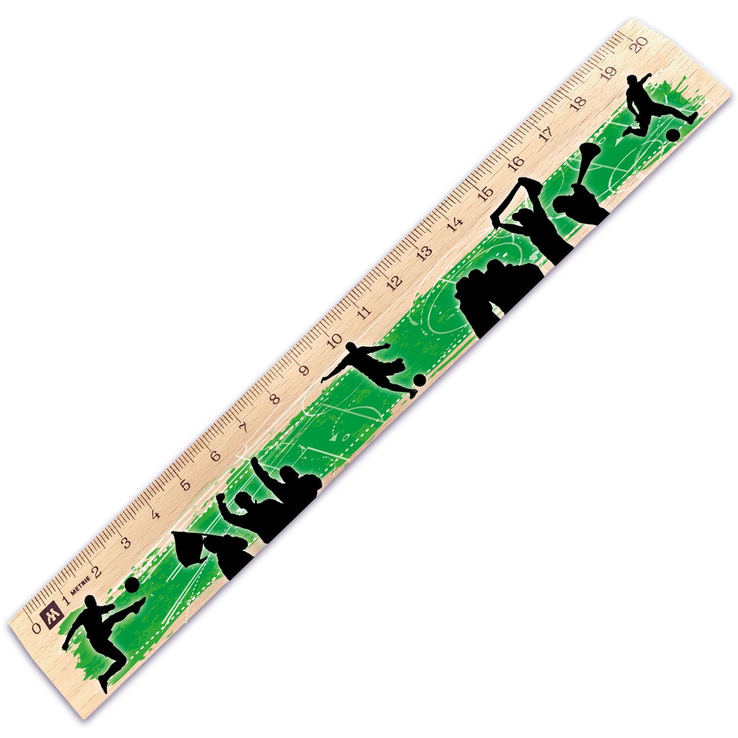 Lineal zur Einschulung im Fußball Design für Kinder aus Holz