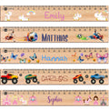 Personalisiertes Lineal zur Einschulung mit verschiedenen Designs