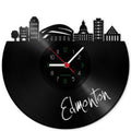 Wanduhr aus Vinyl Skyline Edmonton
