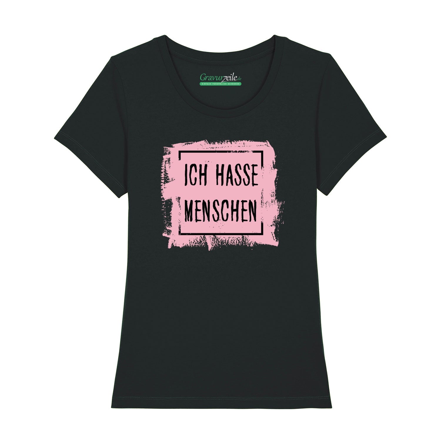 Bedrucktes T-Shirt für Damen - Ich hasse Menschen