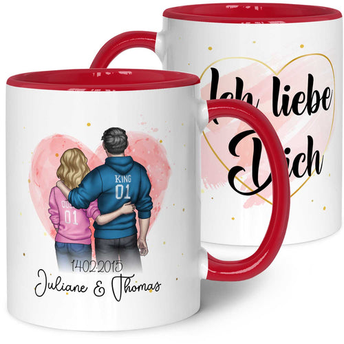 Bedruckte Tasse mit Konfiguration - Pärchen Motiv