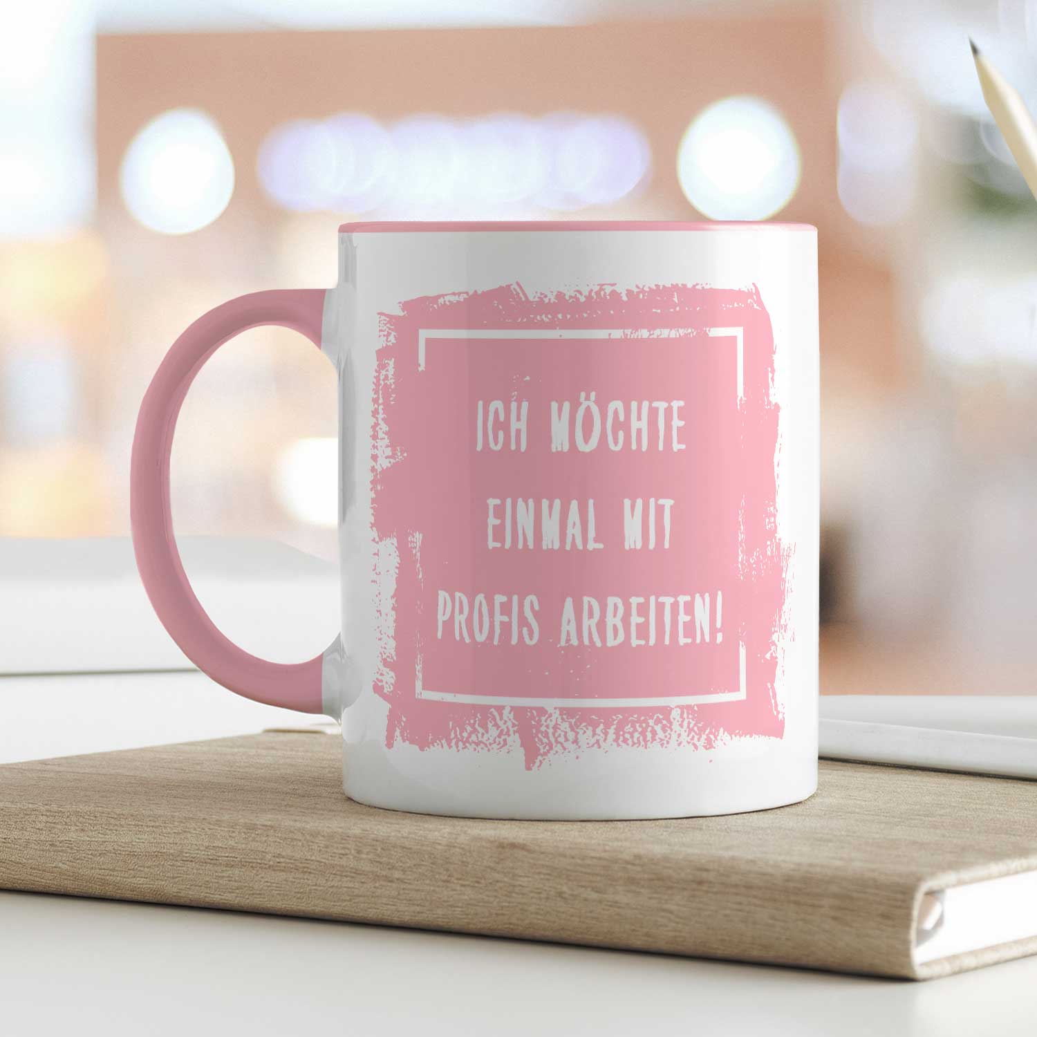 Bedruckte Tasse mit Spruch - "Ich möchte einmal mit Profis arbeiten!"