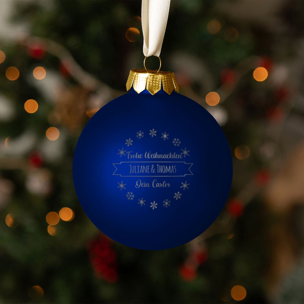 Gravierte Weihnachtskugel mit Wunschtext