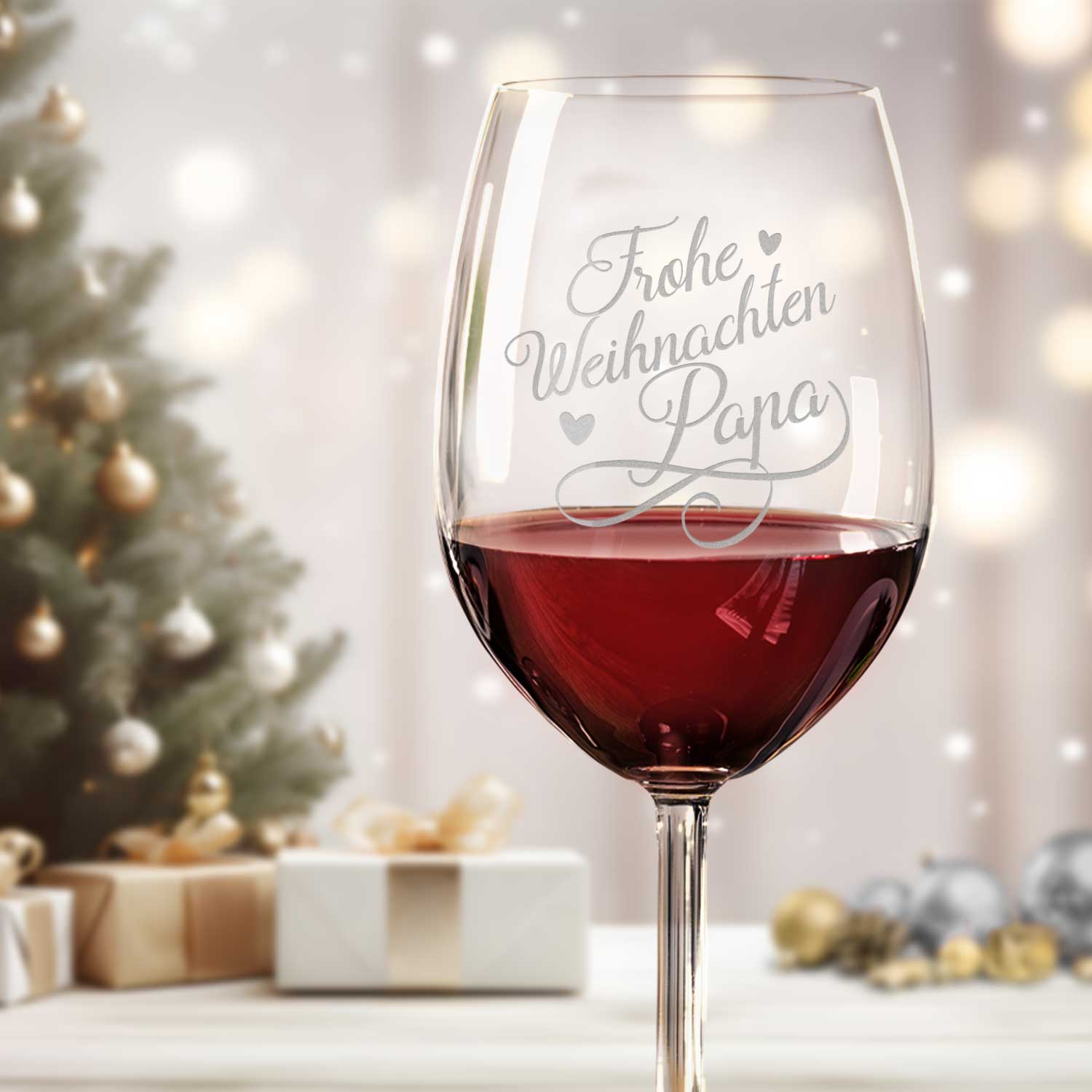 Leonardo Weinglas mit Gravur "Frohe Weihnachten Papa"