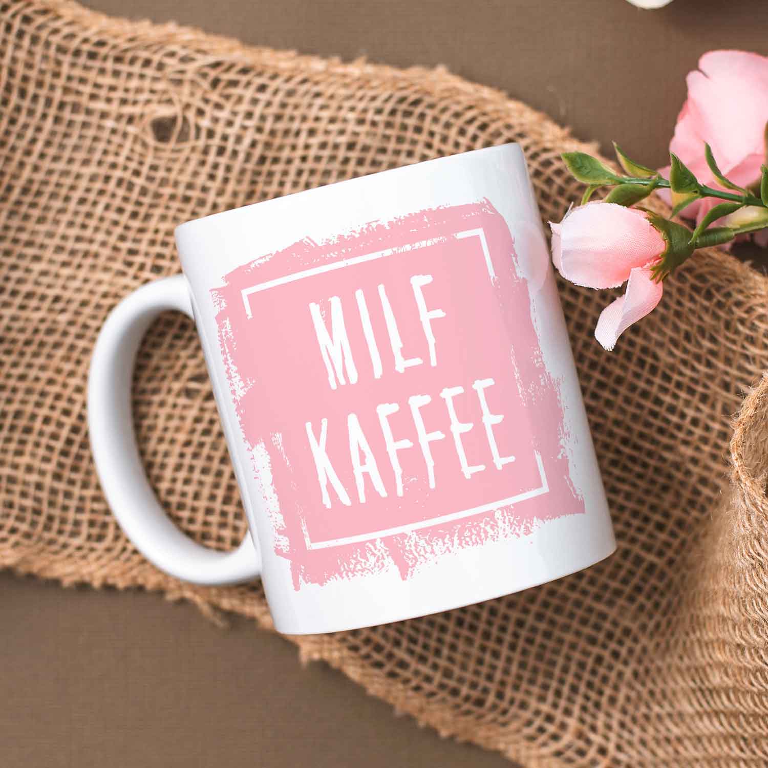 Bedruckte Tasse mit Spruch - "Milfkaffee"
