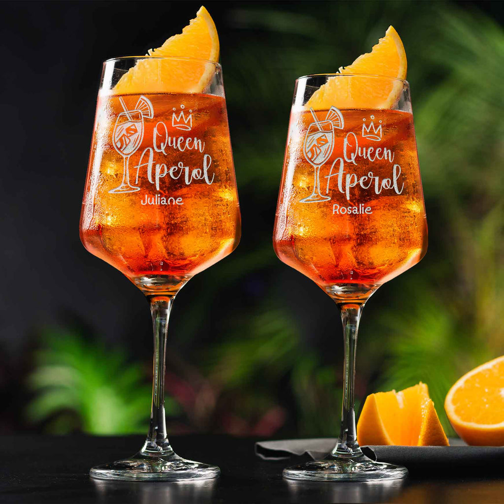 Leonardo Weinglas mit Gravur - "Queen Aperol" mit Namen
