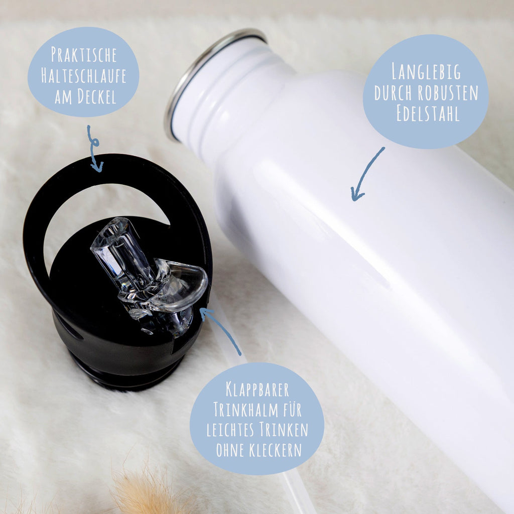Bedruckte Trinkflasche aus Edelstahl - Bärenfreunde