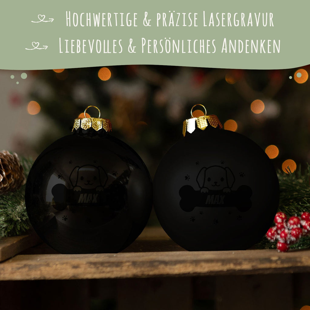 Gravierte Weihnachtskugel - Haustier - Hund & Katze
