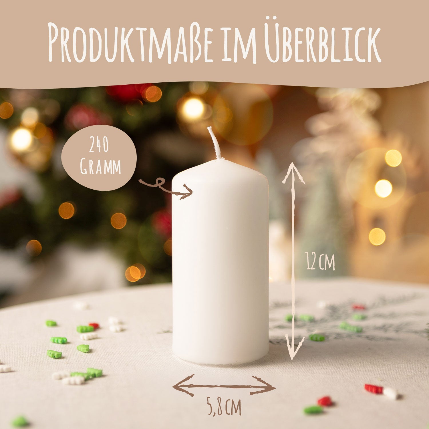 Kleine Kerzen "Advent Linie" - Adventskerzen im 4er Set