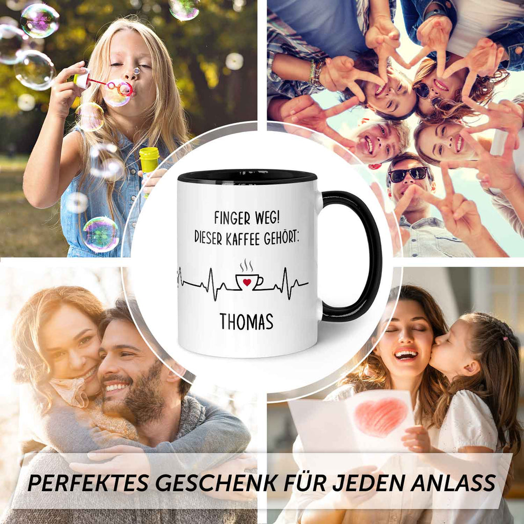 Bedruckte Tasse mit Spruch - Finger Weg!