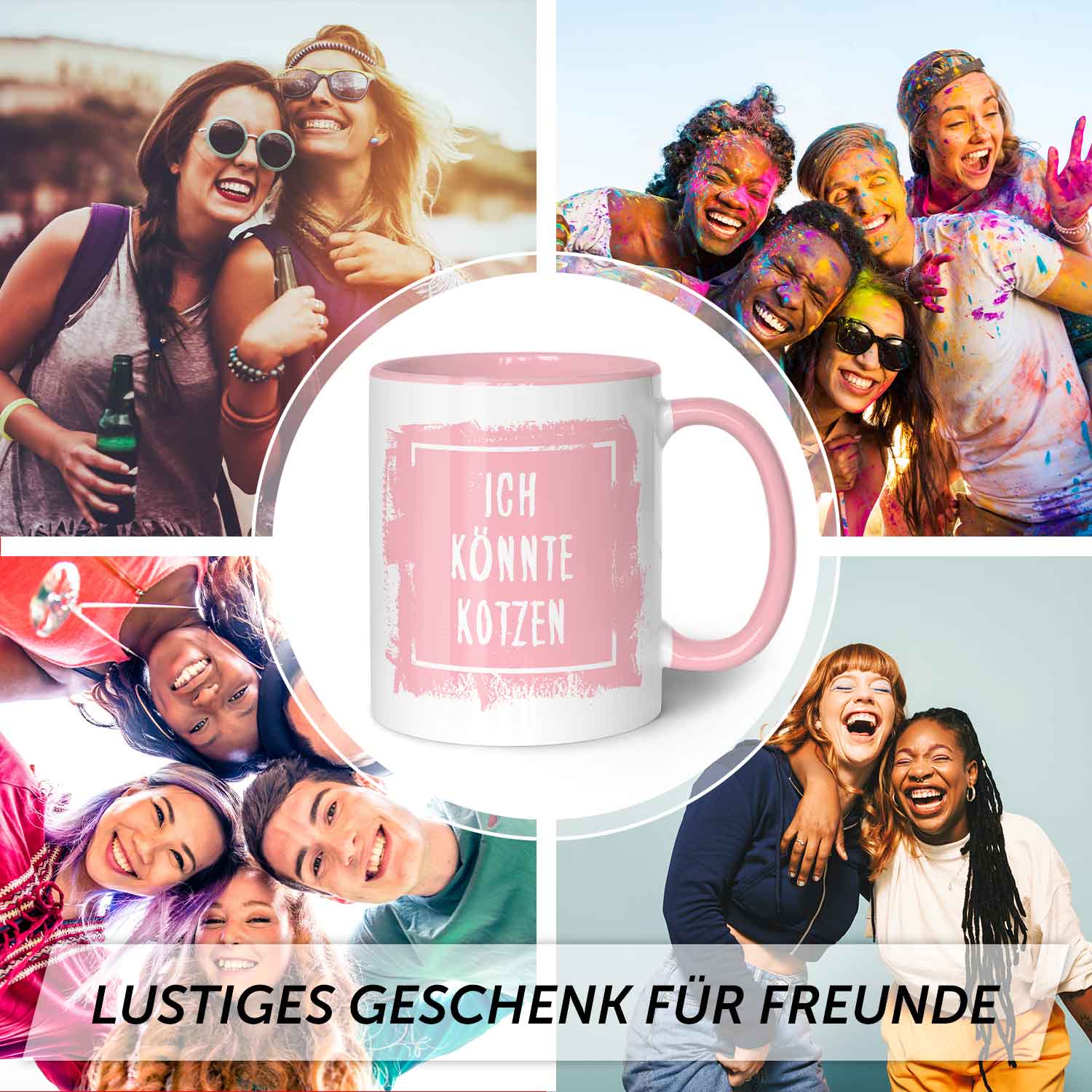 Bedruckte Tasse mit Spruch - "Ich könnte Kotzen"