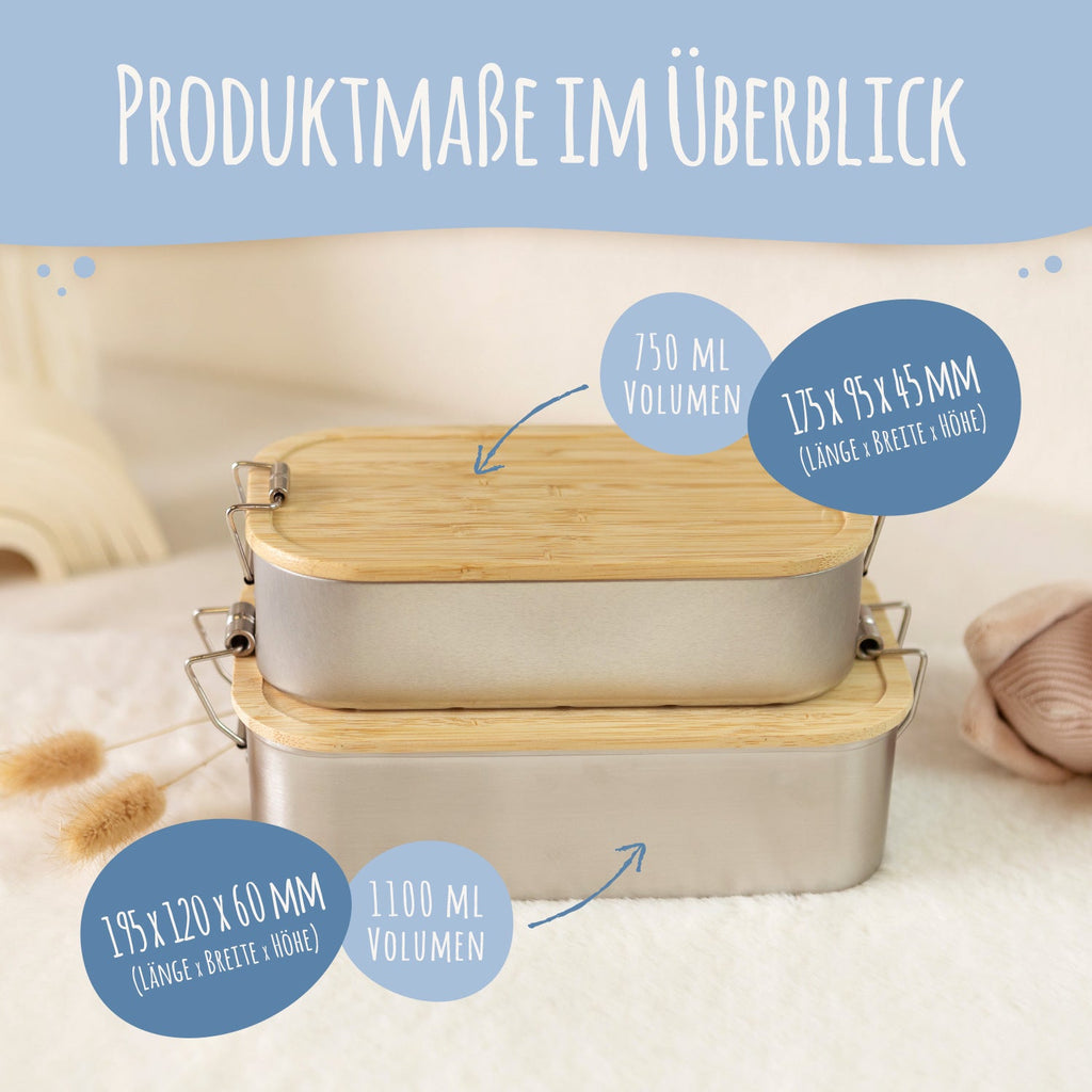 Brotdose mit graviertem Deckel für Kinder im "Tiergruppe" Design