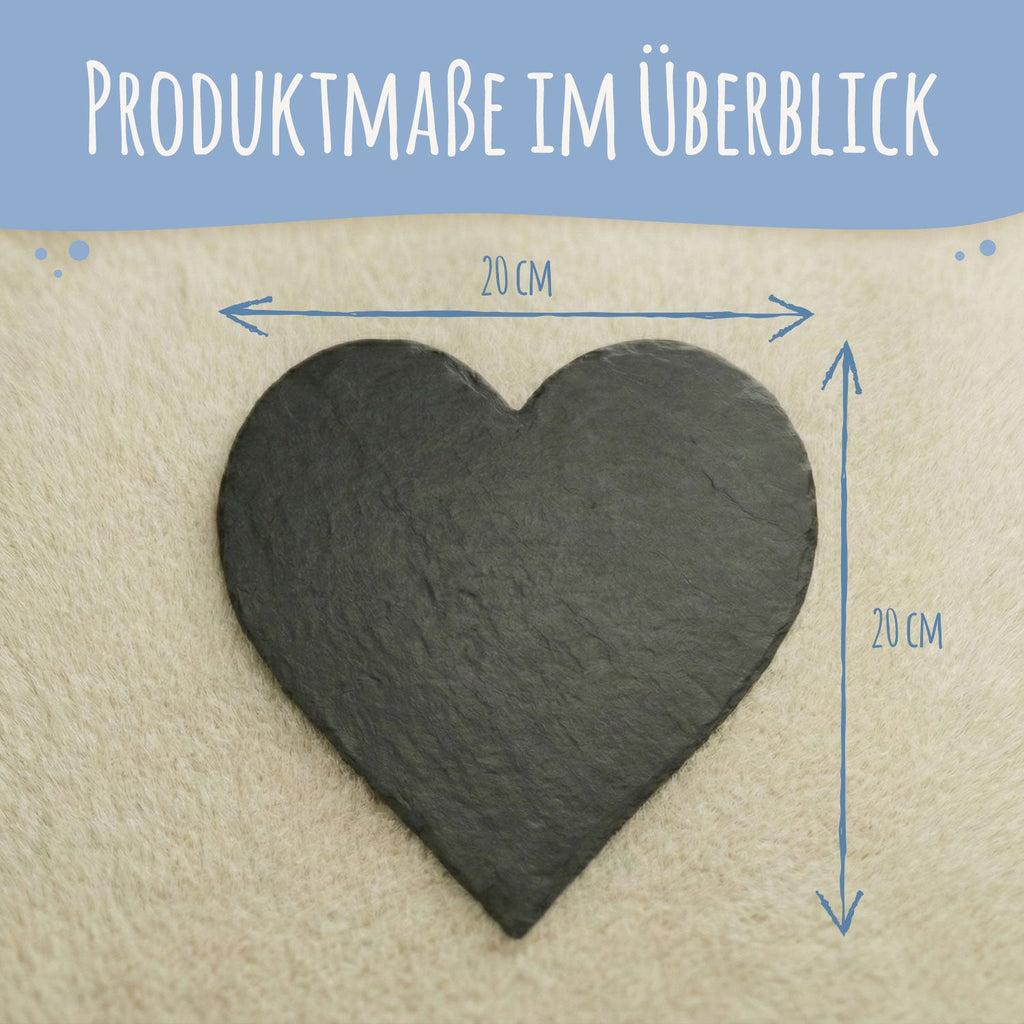 Bedrucktes Schieferherz - Tierfoto - Personalisiertes Geschenk