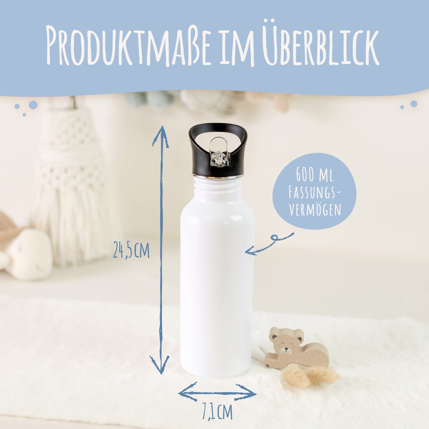 Bedruckte Trinkflasche aus Edelstahl - Weltraum