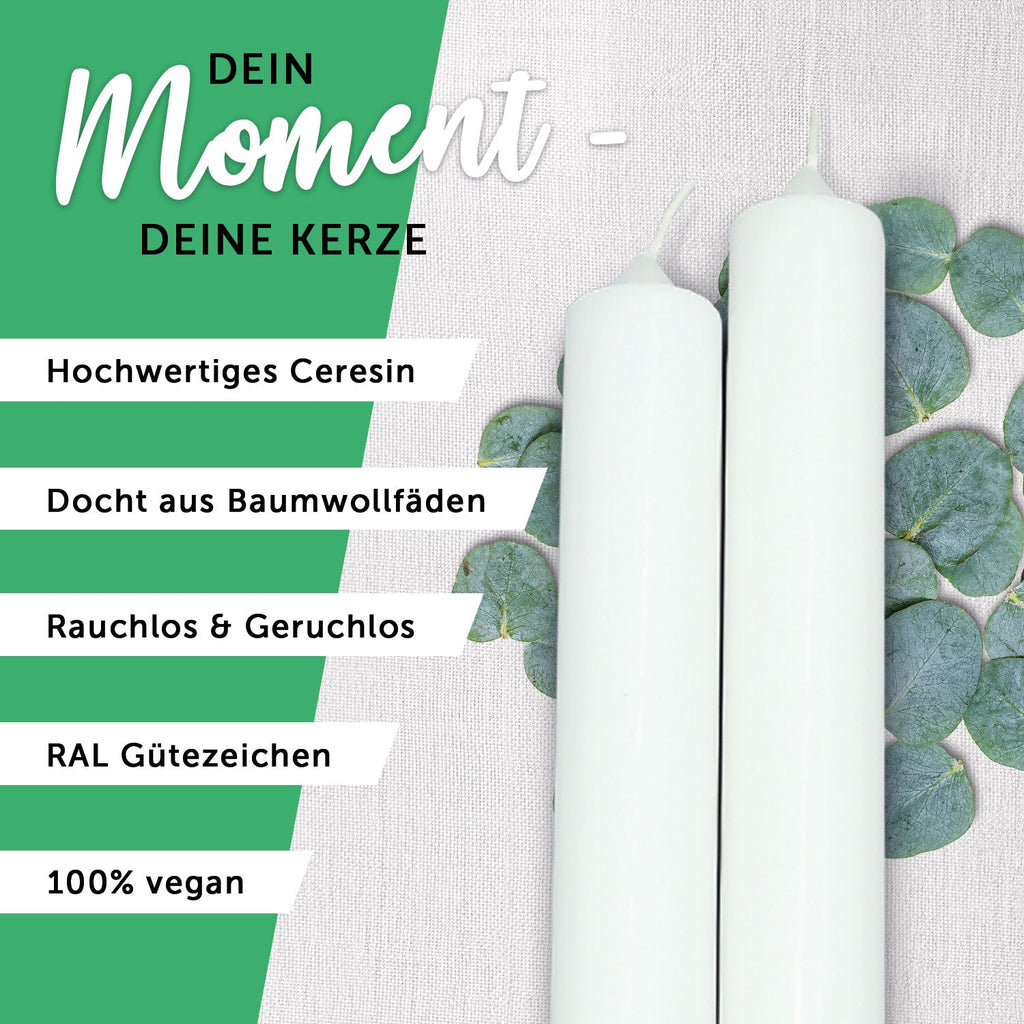 Stabkerze "Lebensbaum"- Kommunion Kerze mit Namen & Datum