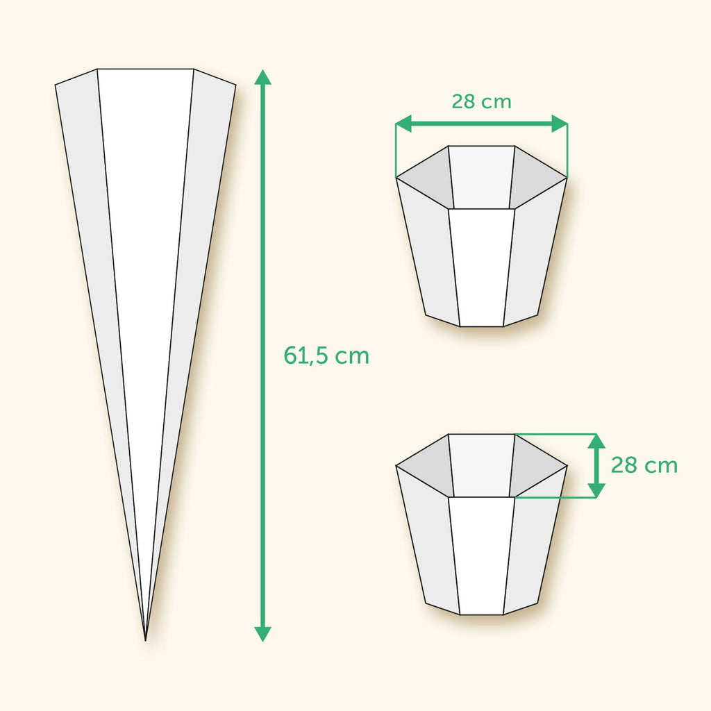 Bedruckte Schultüte mit Namen - Roboter