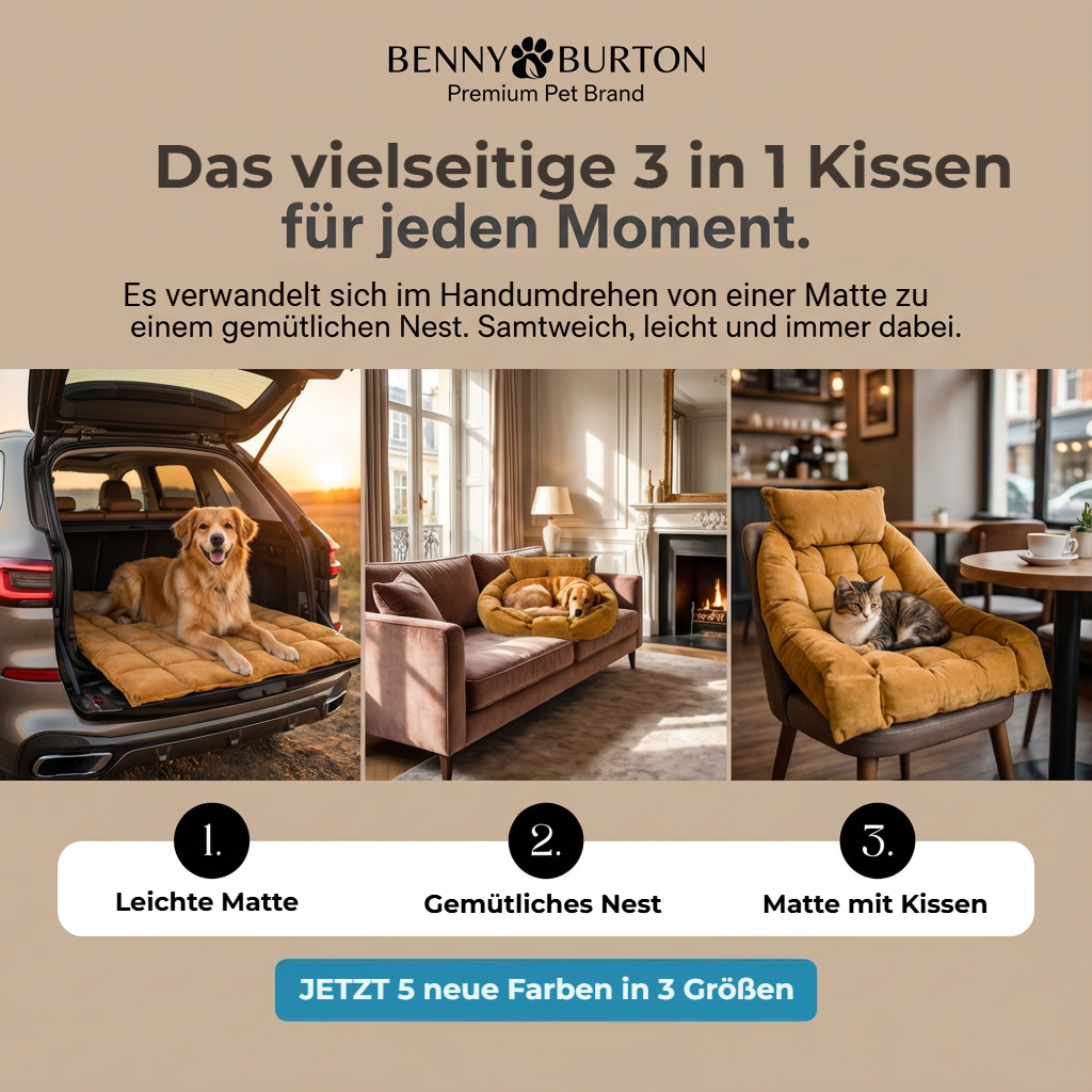 Leichte, waschbare 3in1 Hundematte