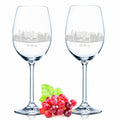 Leonardo Weingläser mit Gravur - Skyline Bedburg