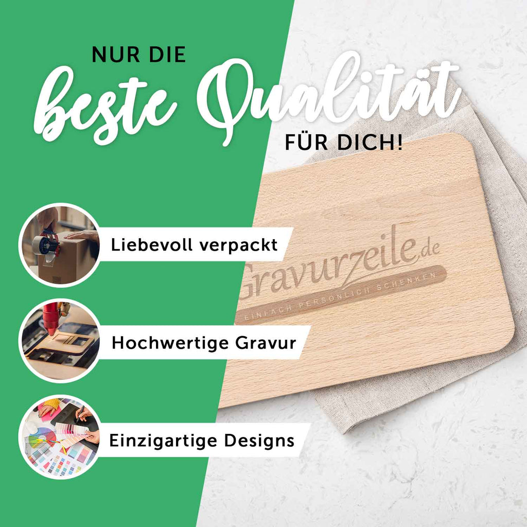 Frühstücksbrettchen aus Holz mit Gravur - Hello Winter - Personalisiert mit Name - Weihnachtsdeko