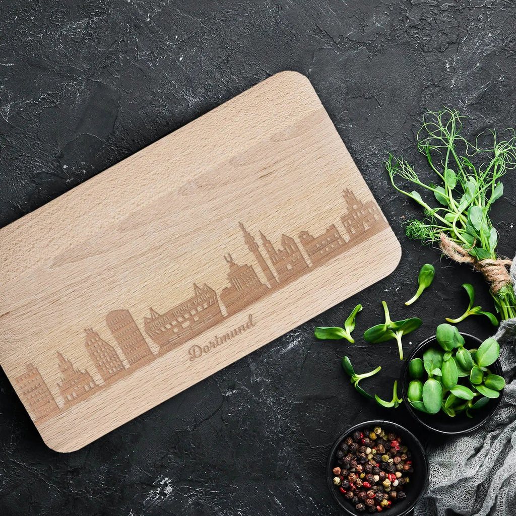 Frühstücksbrettchen Skyline Dortmund