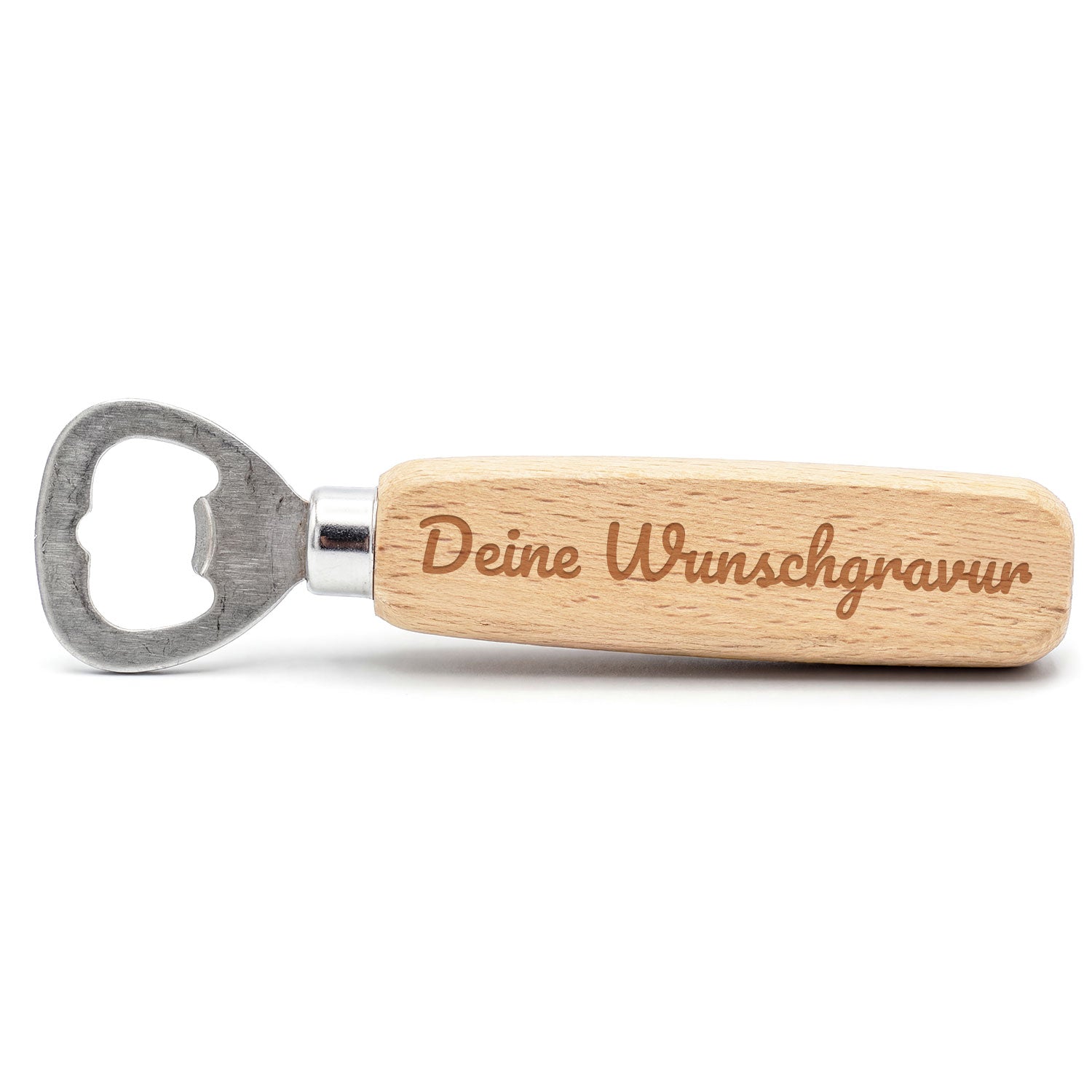 Flaschenöffner aus Holz mit Gravur - Personalisiert mit Namen - Geschenke für Männer