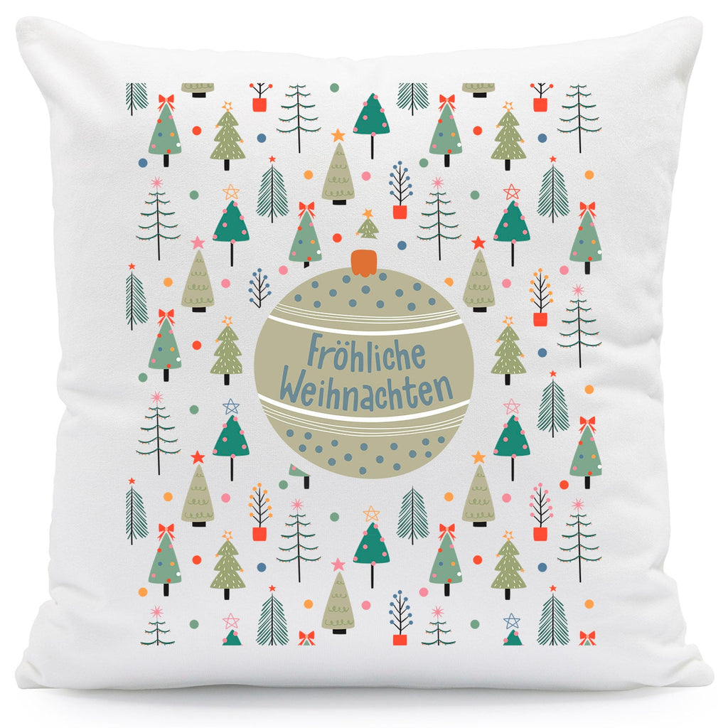 Kissen mit Weihnachtsmotiv - Fröhliche Weihnachten - Weihnachtsdeko - Geschenke für Frauen & Männer