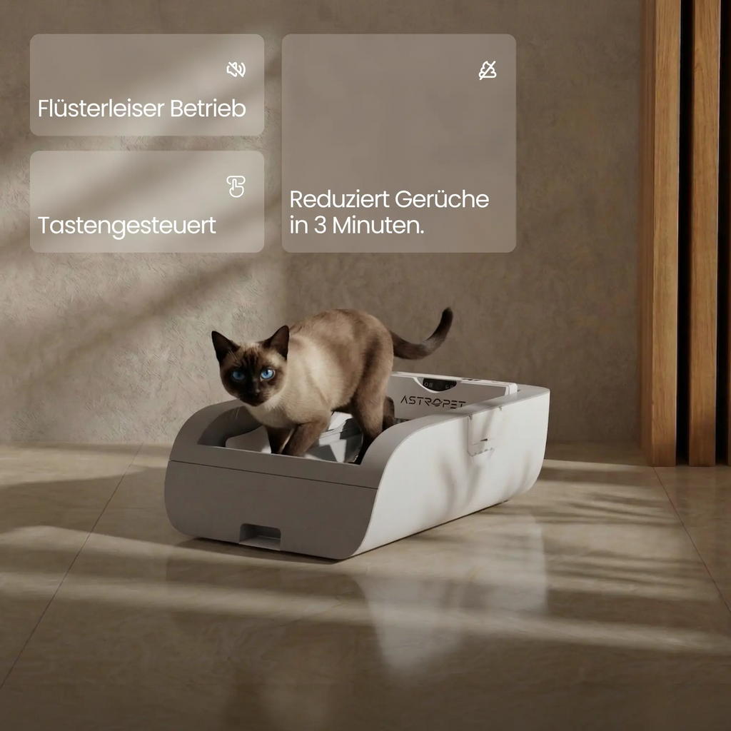 Helios - Selbstreinigende Katzentoilette Tastengesteuert