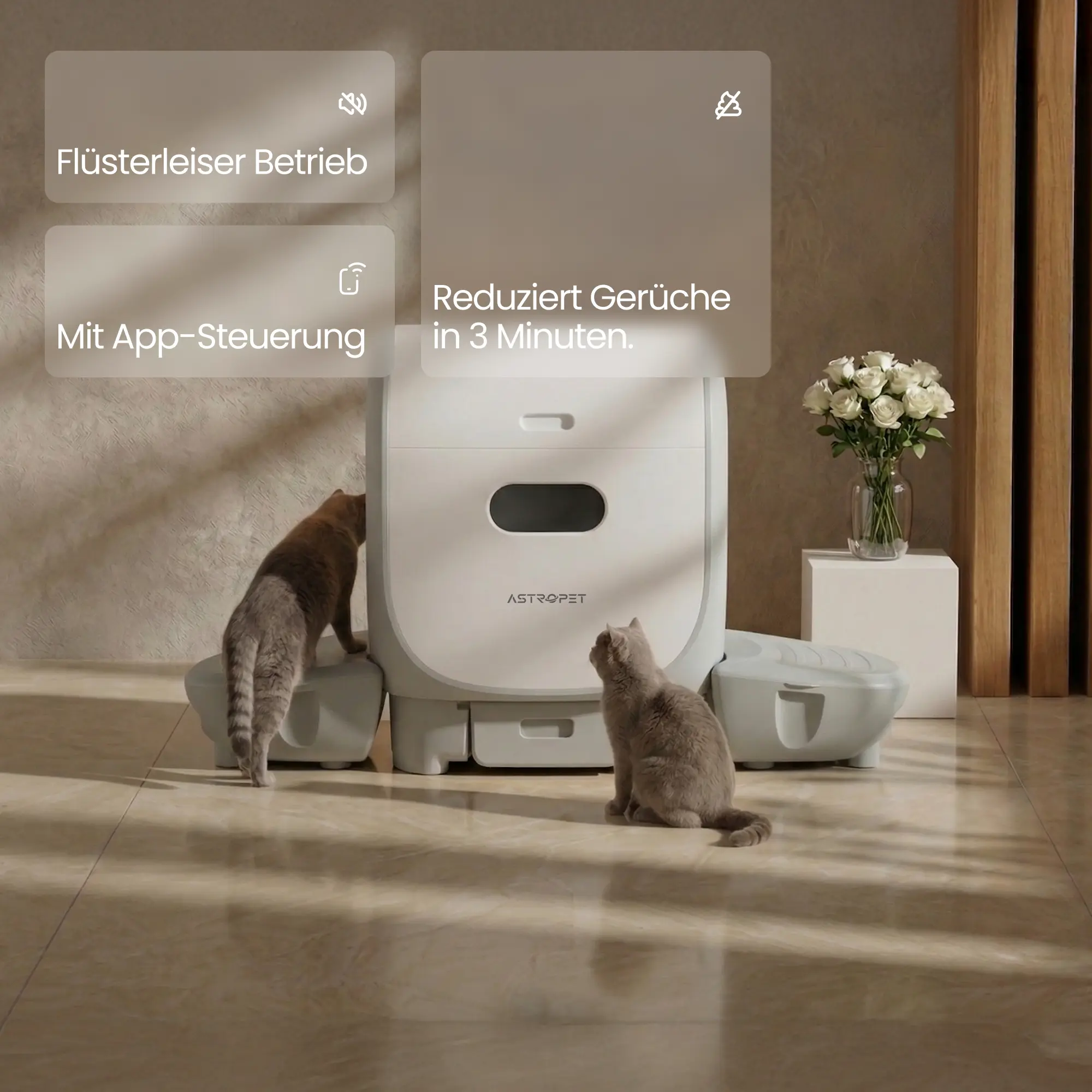 Jupiter Pro - XXL Selbstreinigende Katzentoilette