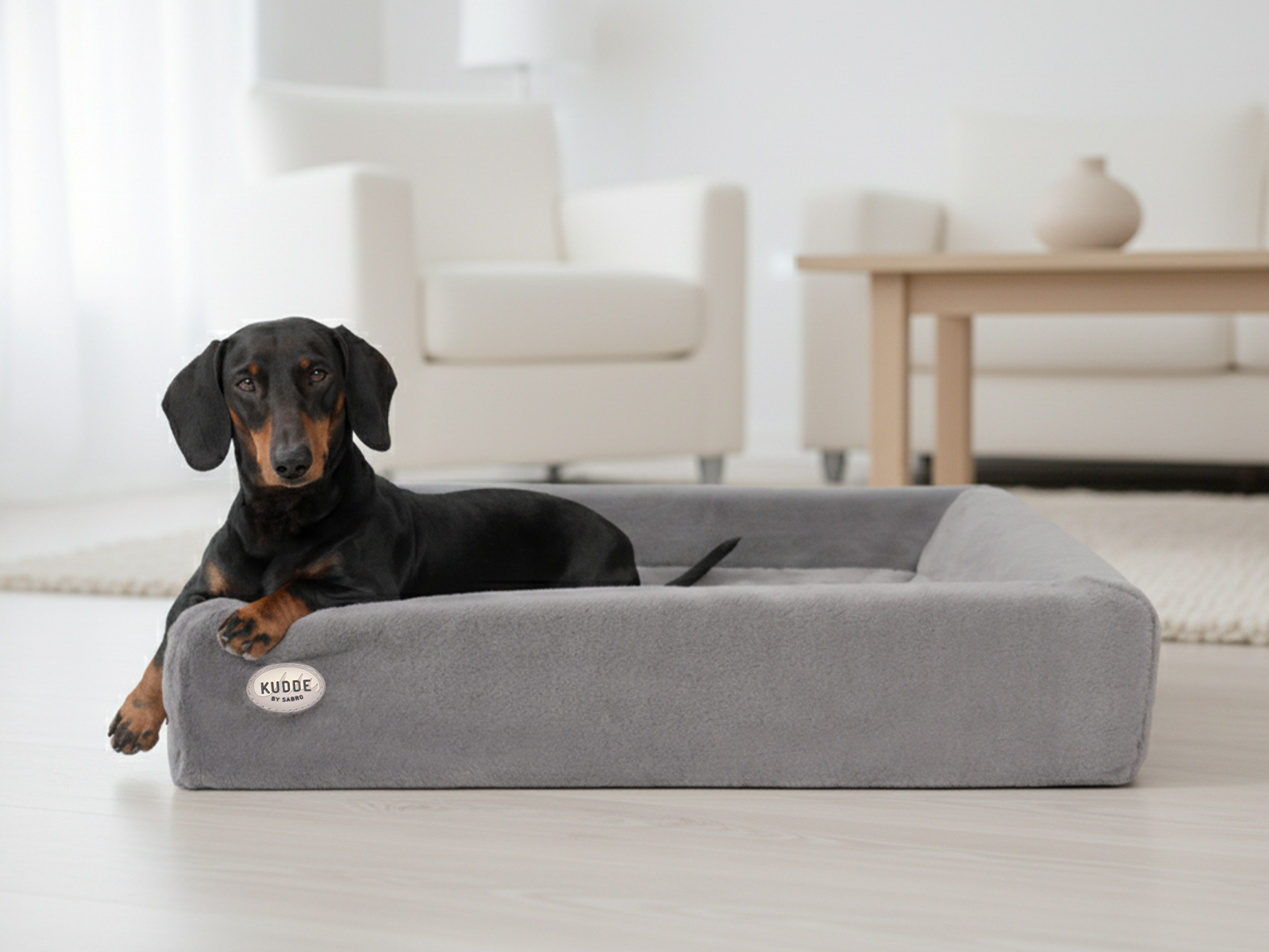 Hundebett KUDDE Kuschelfell (vegan)