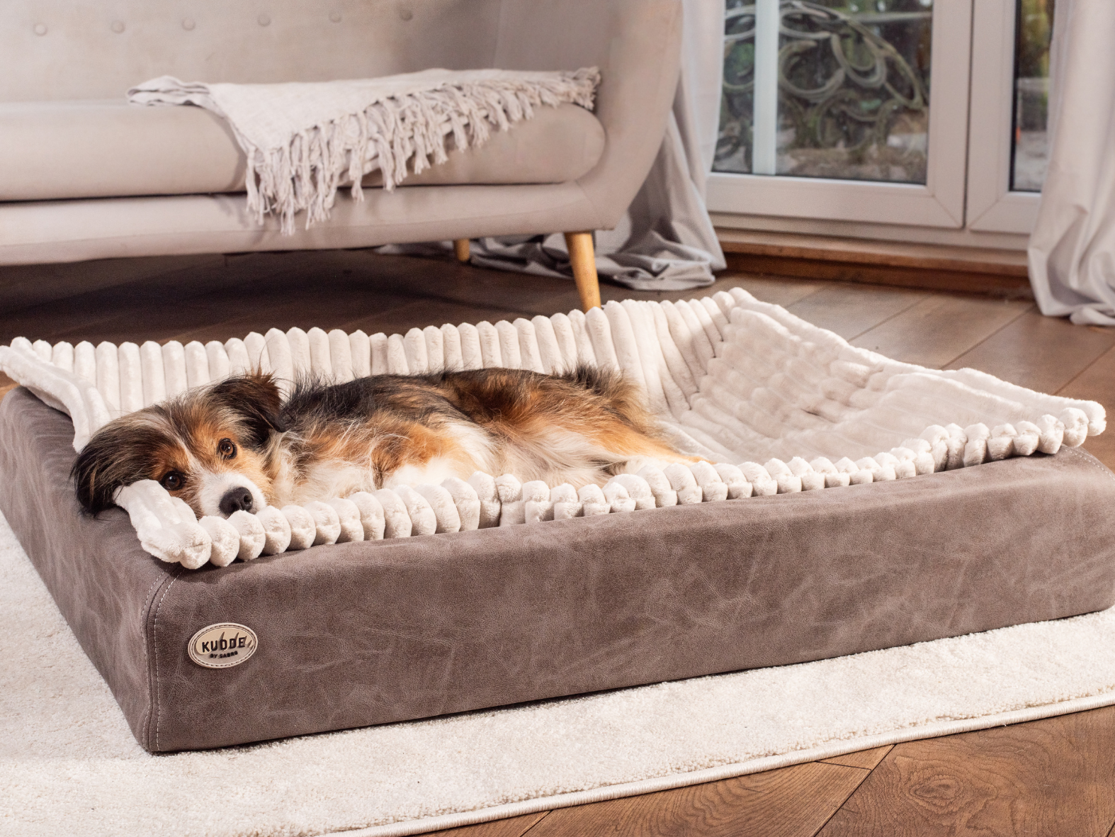 Hundebett KUDDE veganes Wildleder