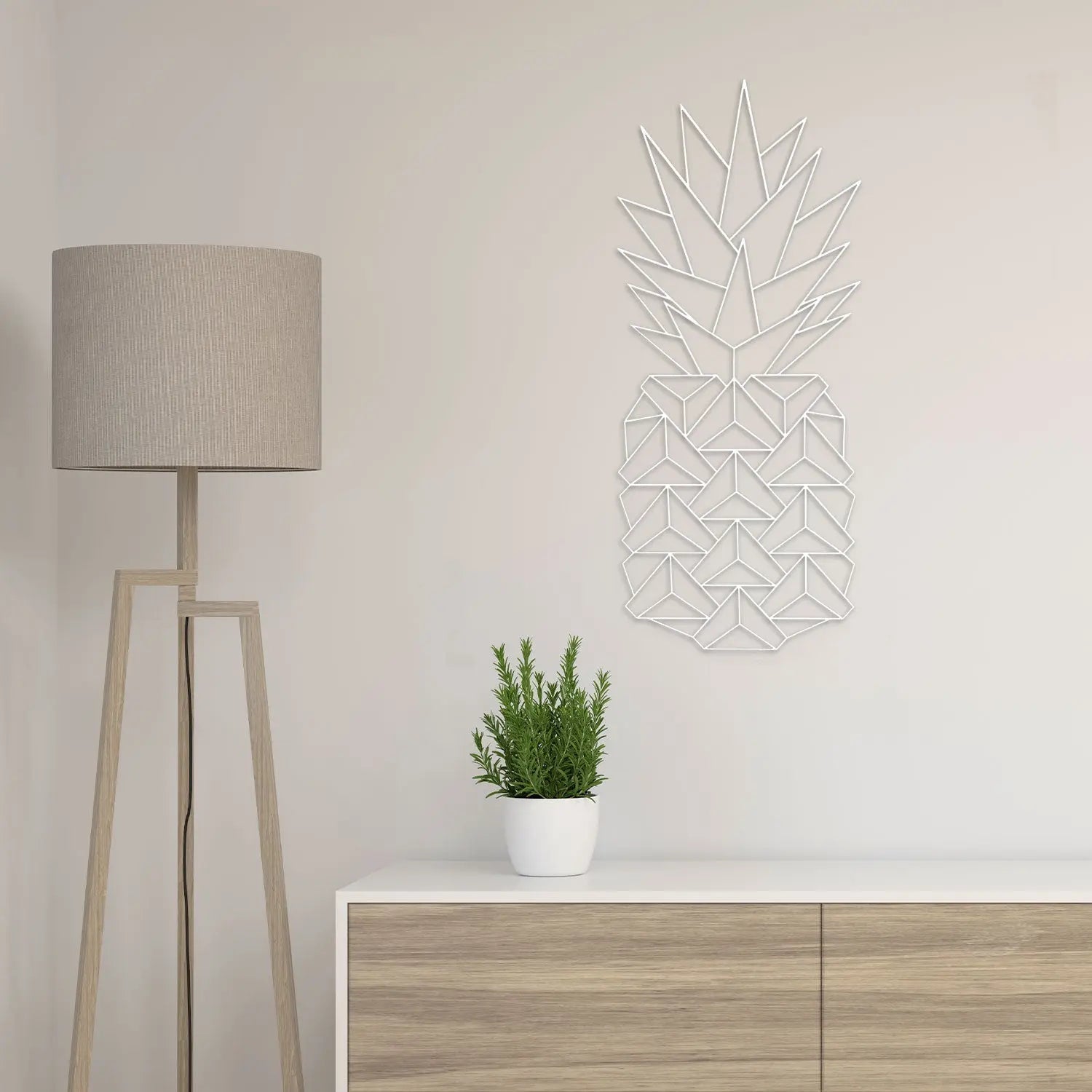 Origami Ananas V2 aus Holz -