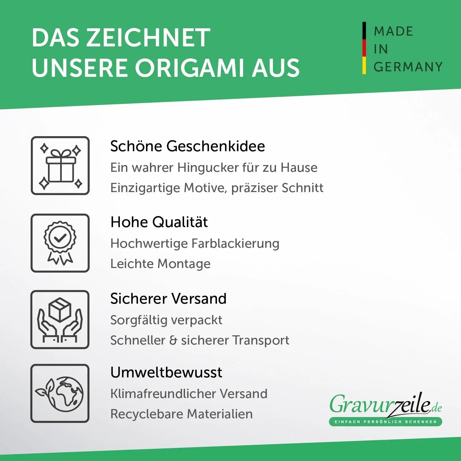 Origami Pferd aus Holz -