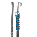 Hundeleine Soft Leder mit Handschlaufe und geflochtenen Element
