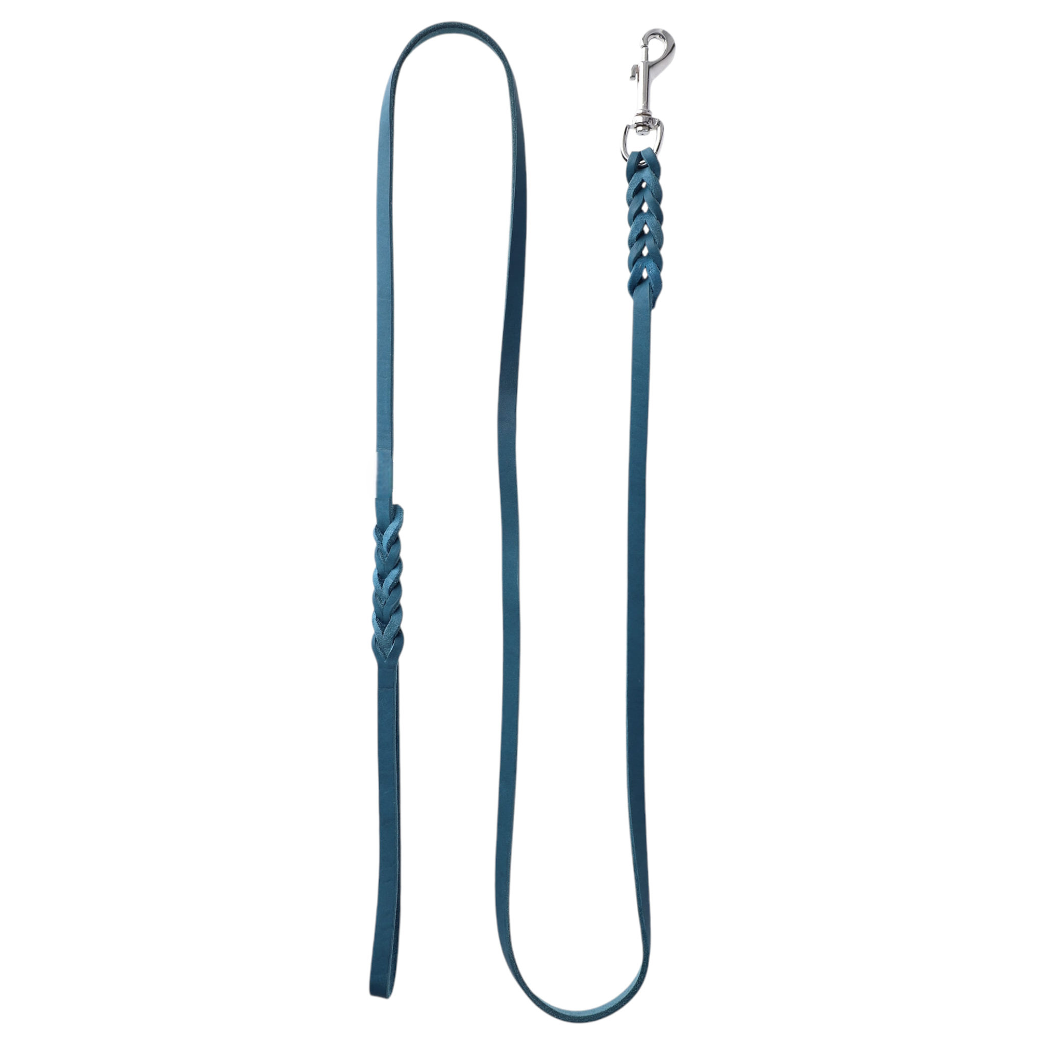 Hundeleine Soft Leder mit Handschlaufe und geflochtenen Element