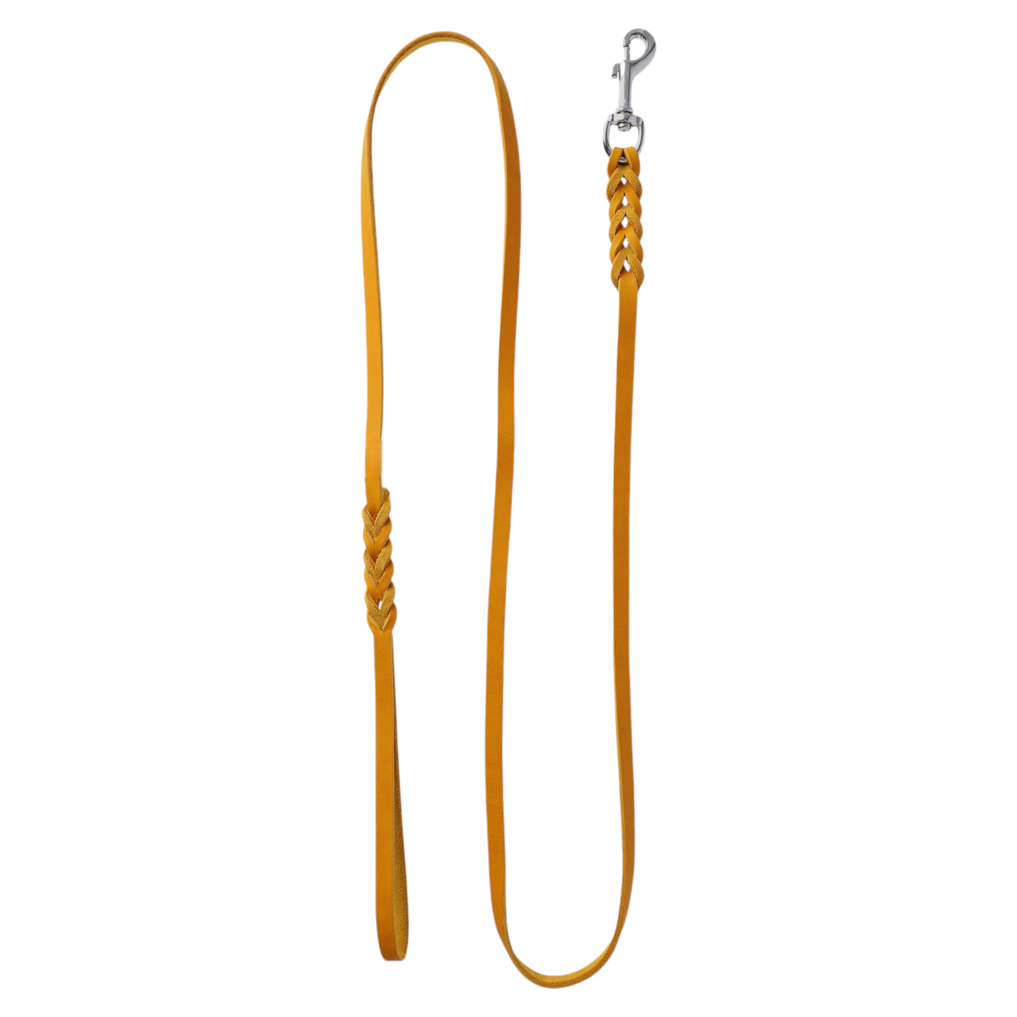 Hundeleine Soft Leder mit Handschlaufe und geflochtenen Element