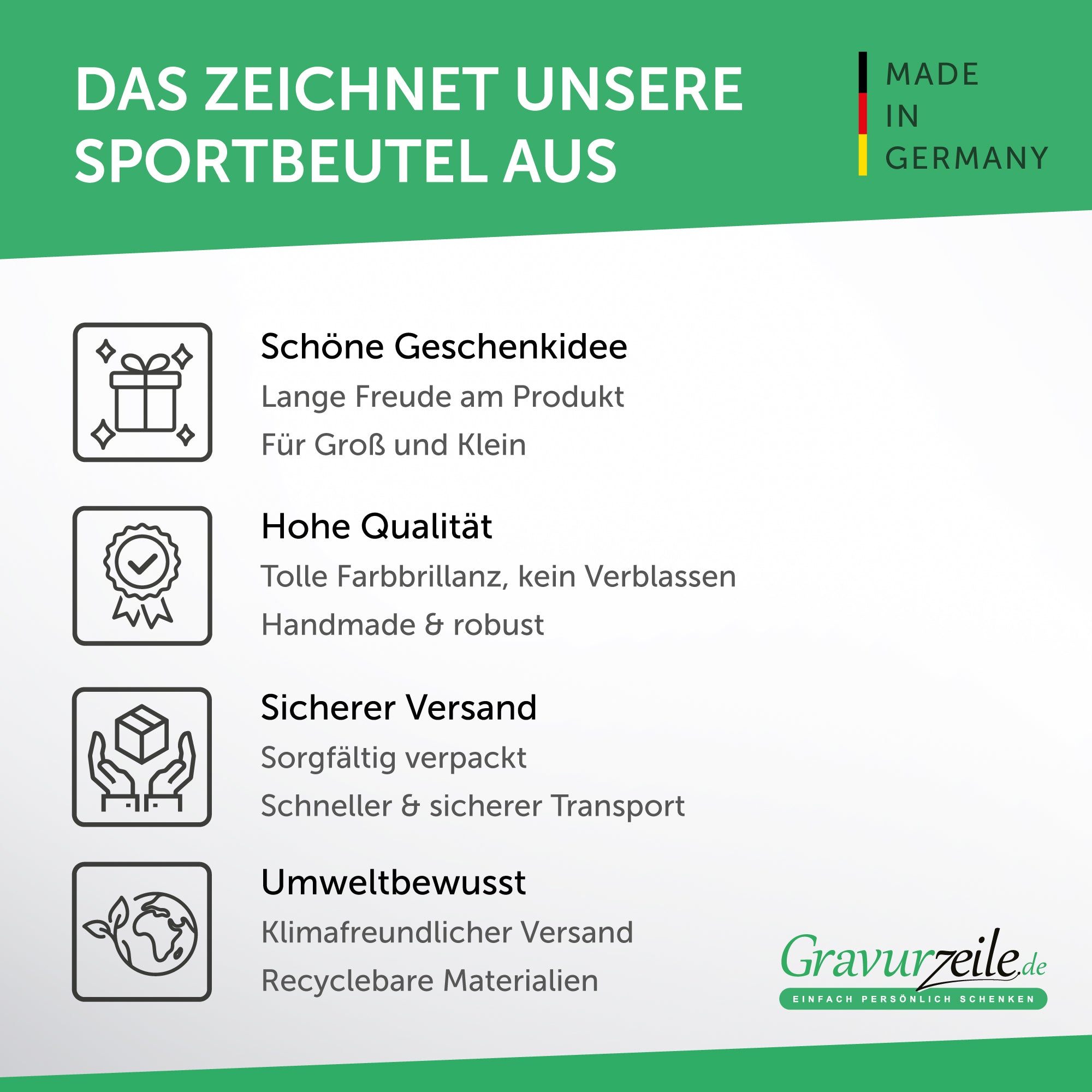 Bedruckter Turnbeutel für Kinder im Einhorn Design