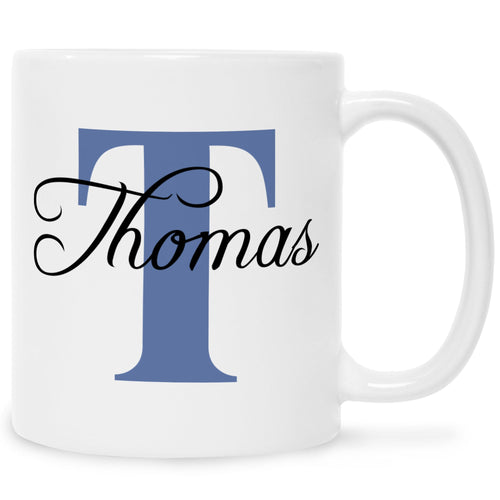 Bedruckte Tasse mit Initialen und Namen