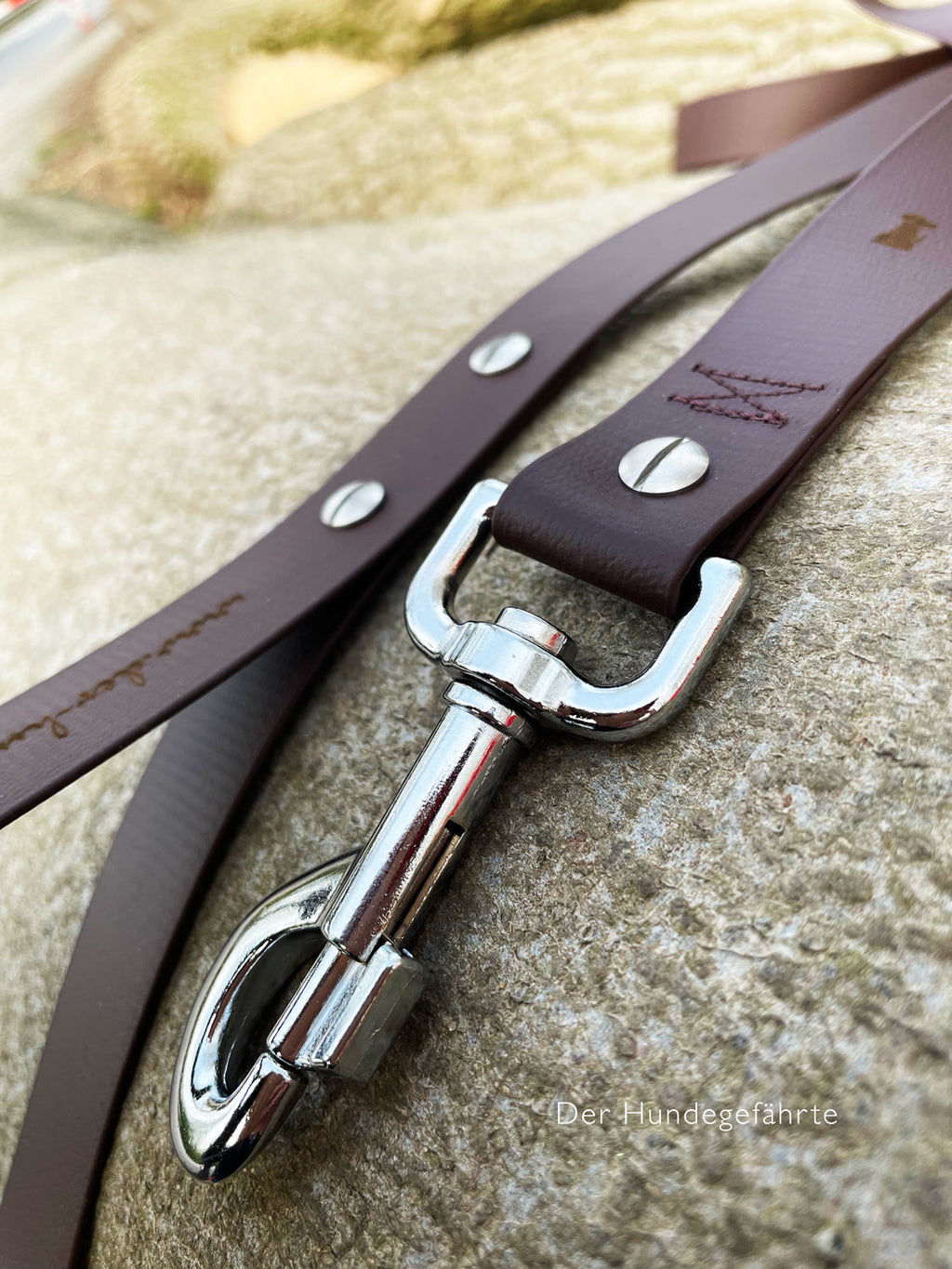 Premium Hundeleine UM'S ECK aus BioThane®/POP - Band - mit Edelstahlkomponenten - 1,5 m